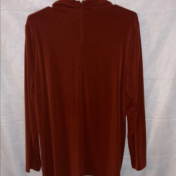 Susan Graver Elegant Burgundy Long Sleeve Top Size XL - Picture 4 of 5